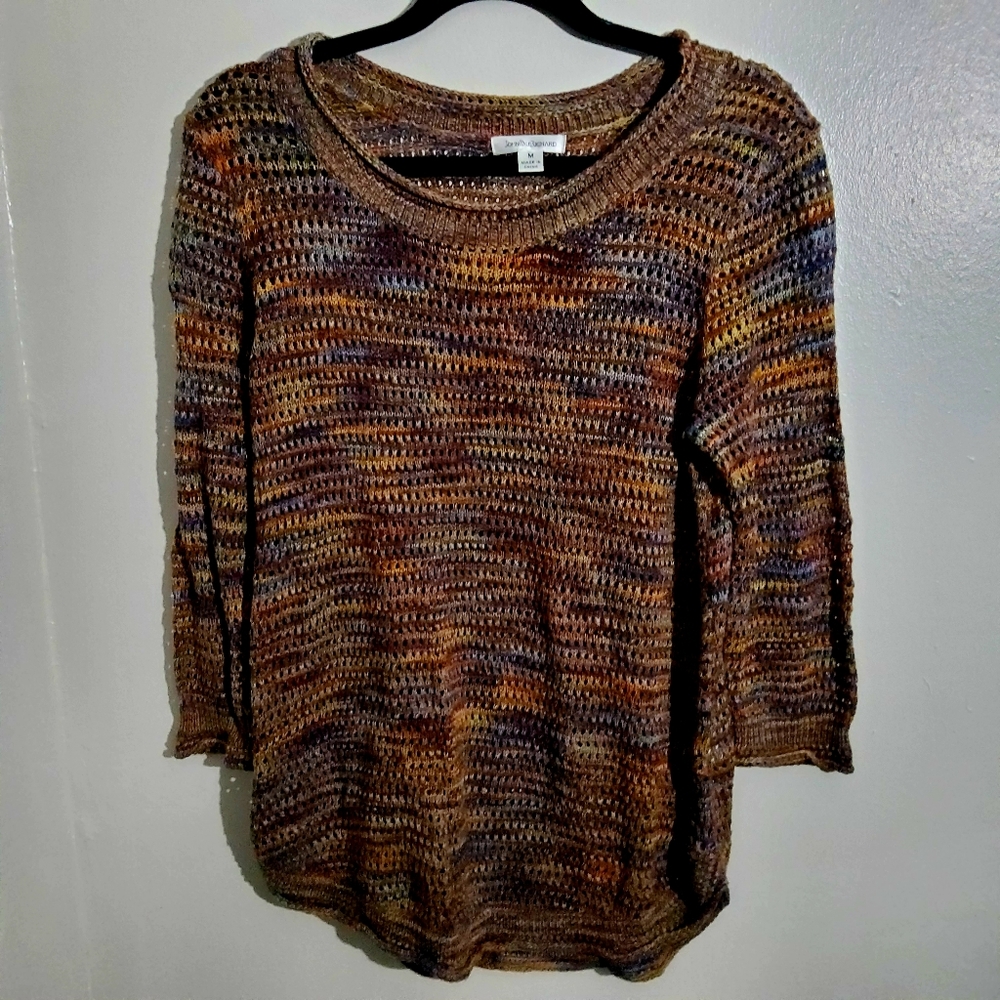 Crochet Sweater Autumn Multicolor Size M